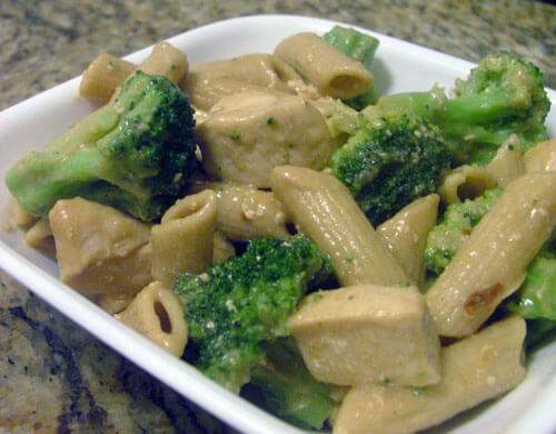 Peanut Sauce Pasta with Chicken and Broccoli