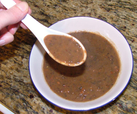 Spicy Black Bean Soup with Turkey Bacon