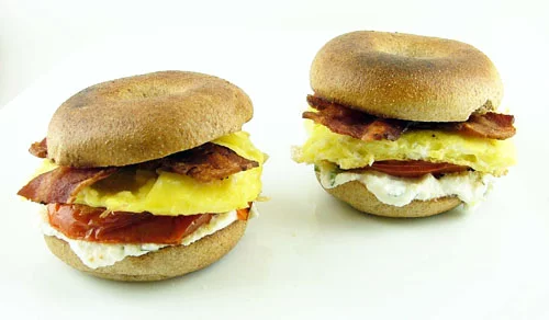 Mini Bagel Breakfast Sandwiches