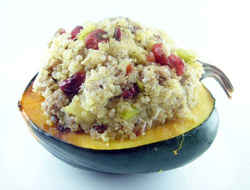 Sausage and Quinoa Stuffed Acorn Squash