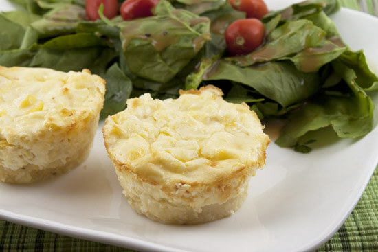 Corn and Cheddar Polenta Cheesecakes