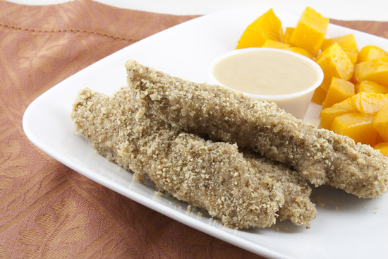 Walnut Chicken Strips with Rosemary Cider Sauce