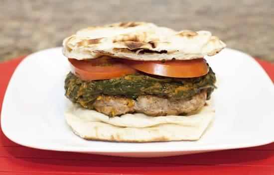 Indian Saag Naanburgers