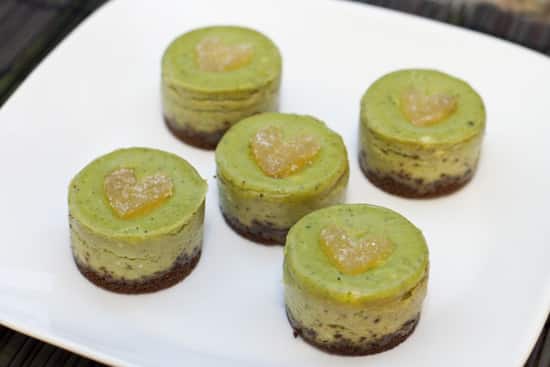 Mini Green Tea Cheesecakes