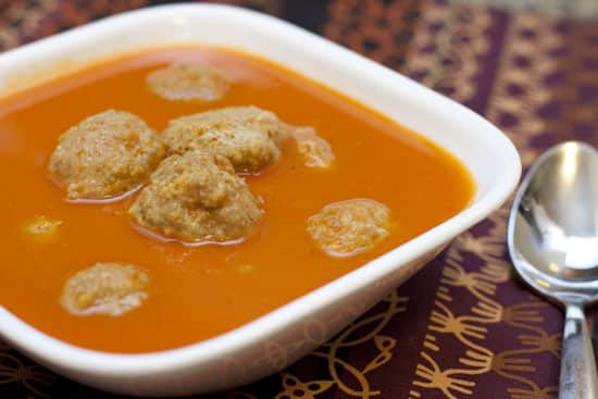 Indian Spiced Mini Meatball Soup